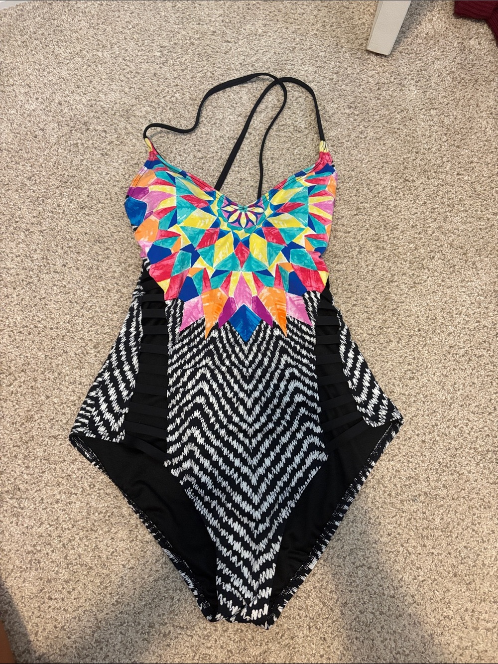 Bar III Multicolor & Black One-Piece Swimsuit